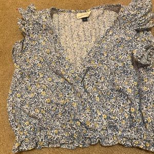 used floral crop top